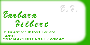 barbara hilbert business card